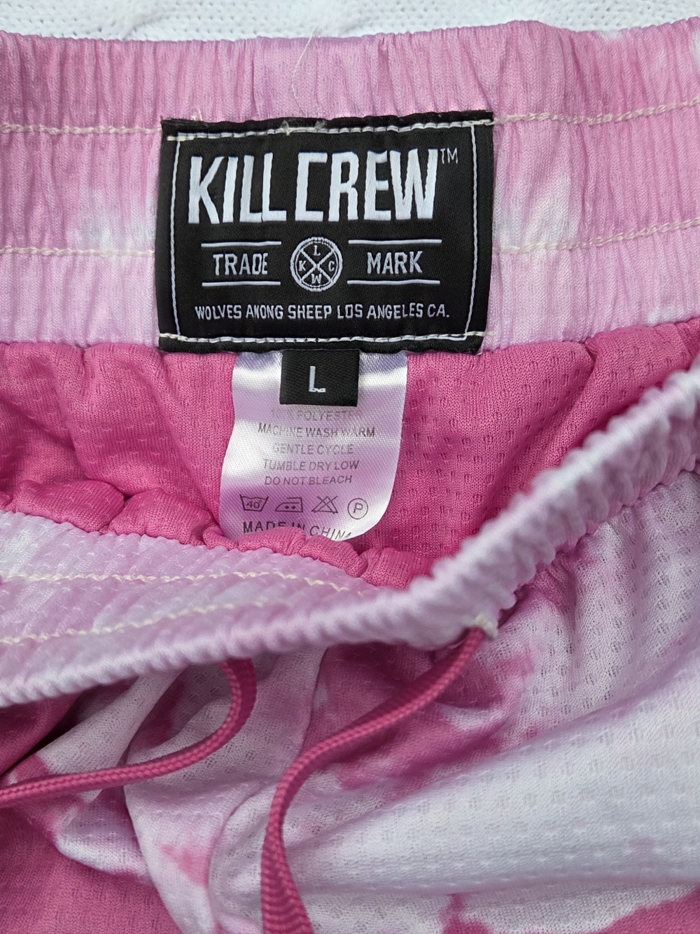 KILL CREW MUAY THAI SHORTS (MID THIGH CUT) CLOUD - PINK 4"